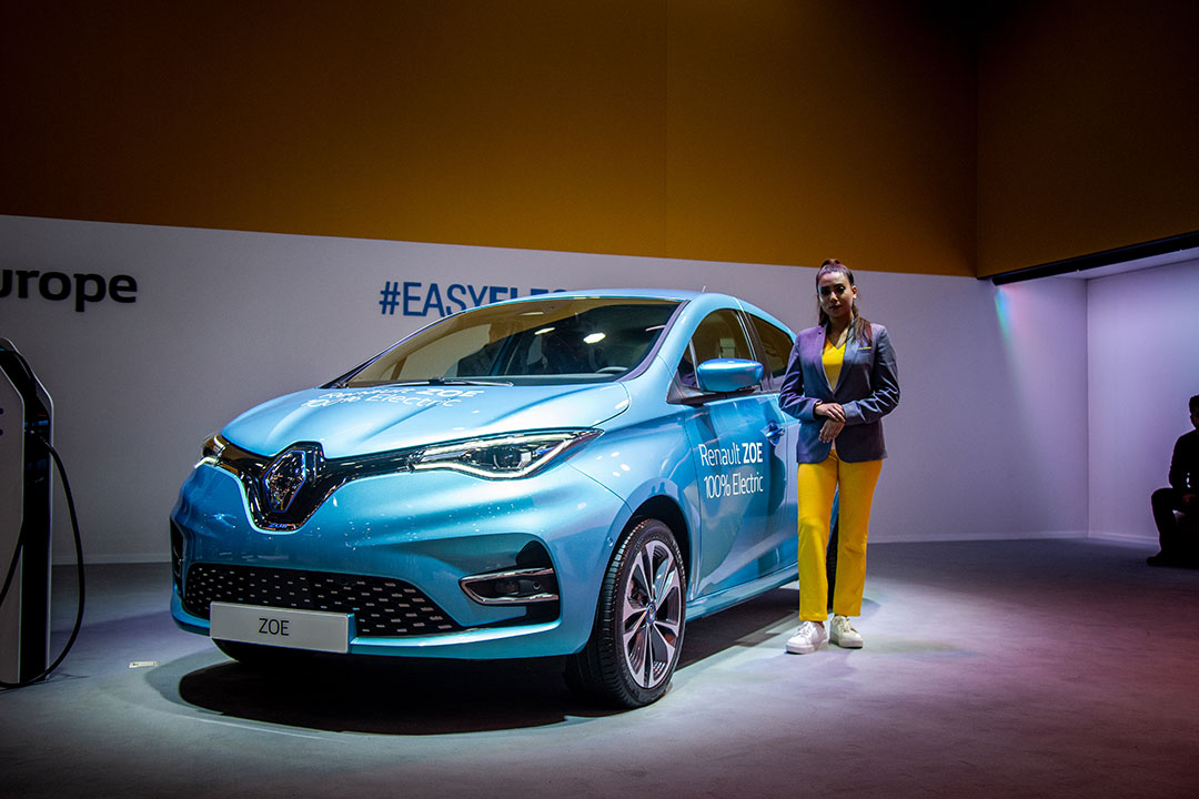 The Renault Zoe EV was showcased amongst other electric vehicles at the Auto Expo