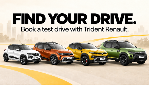 Find your drive. Book a test drive with Trident Renault.